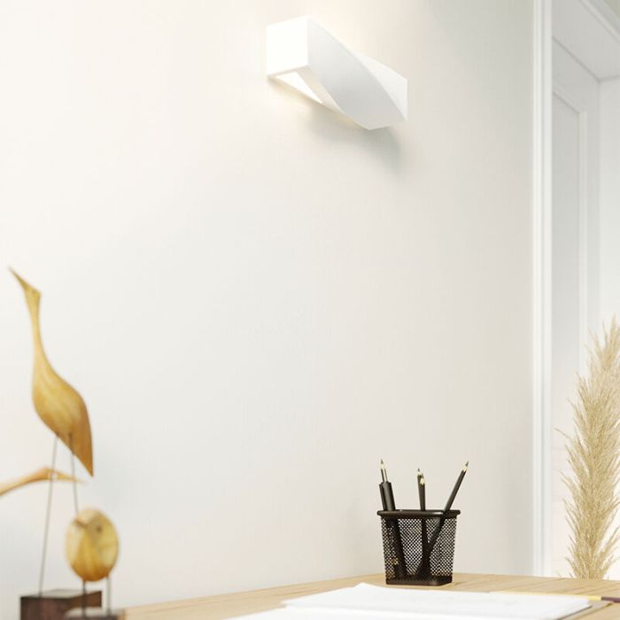 Glass up down wall light white, Annick