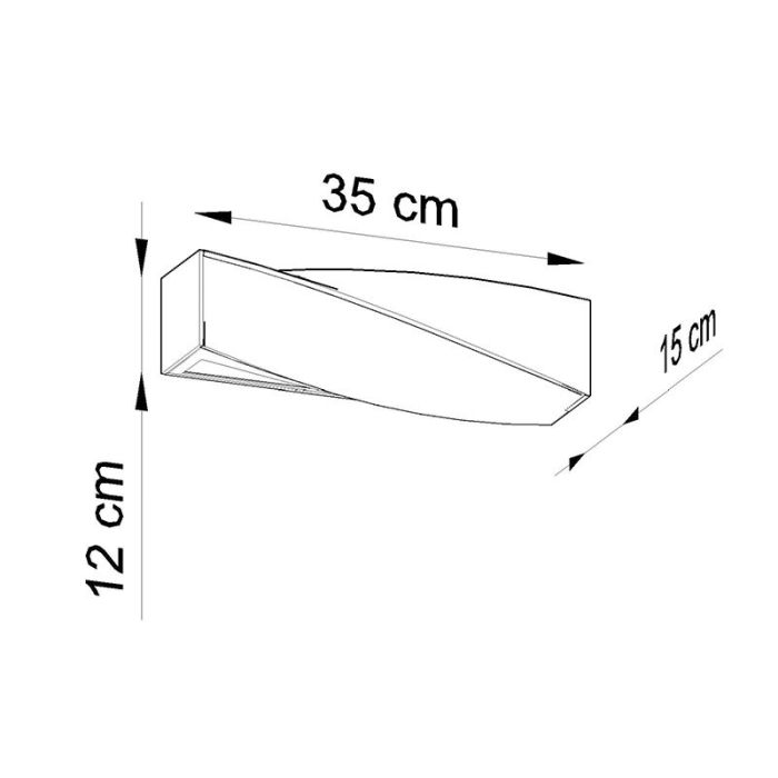 Glass up down wall light white, Annick