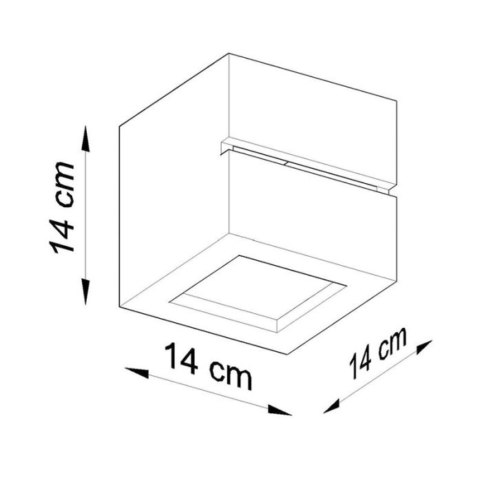 Glass up down wall light white, Caitlin