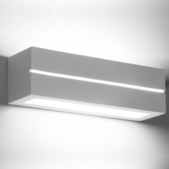 Glass up down wall light white, Emmaly