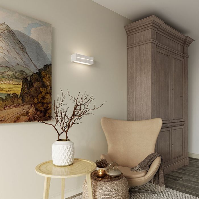Glass up down wall light white, Emmaly
