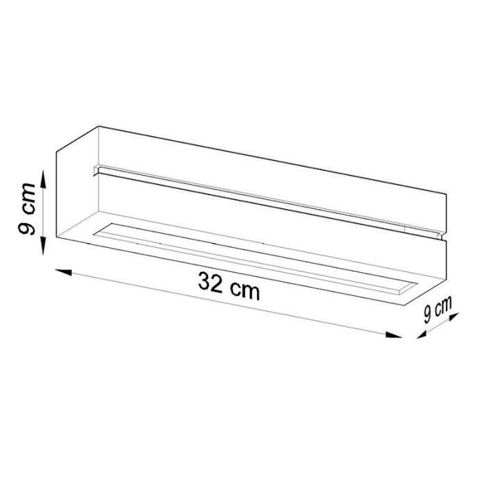 Glass up down wall light white, Emmaly