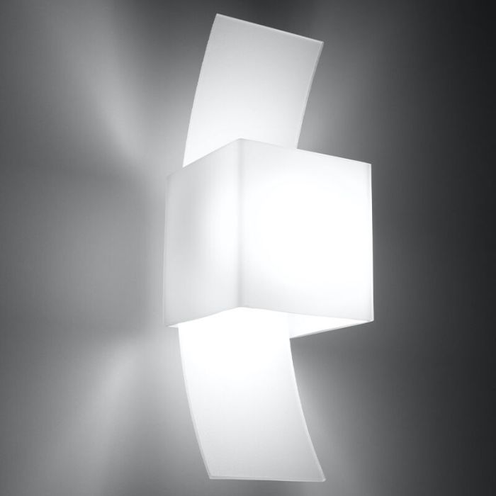 Glass up down wall light white, Jimmy