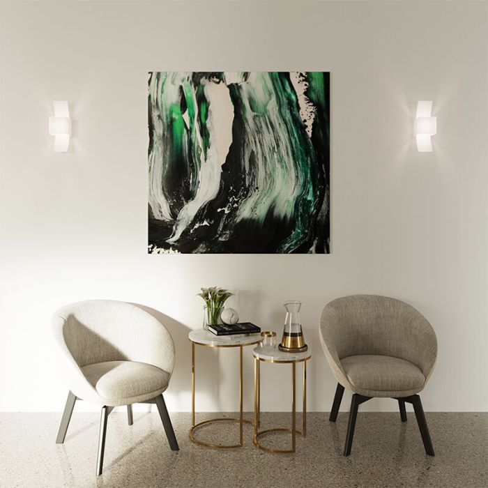 Glass up down wall light white, Jimmy