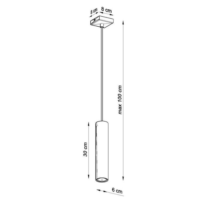 Aluminium pendant light white, Harley