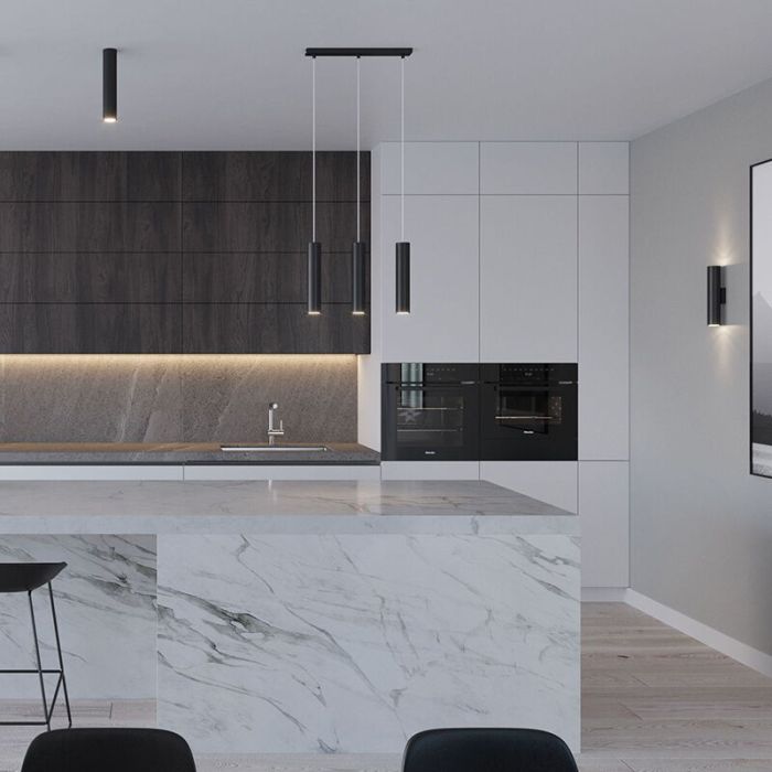 Aluminium pendant light black, Harley