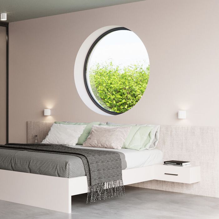 Aluminium up down wall light white, Jamey