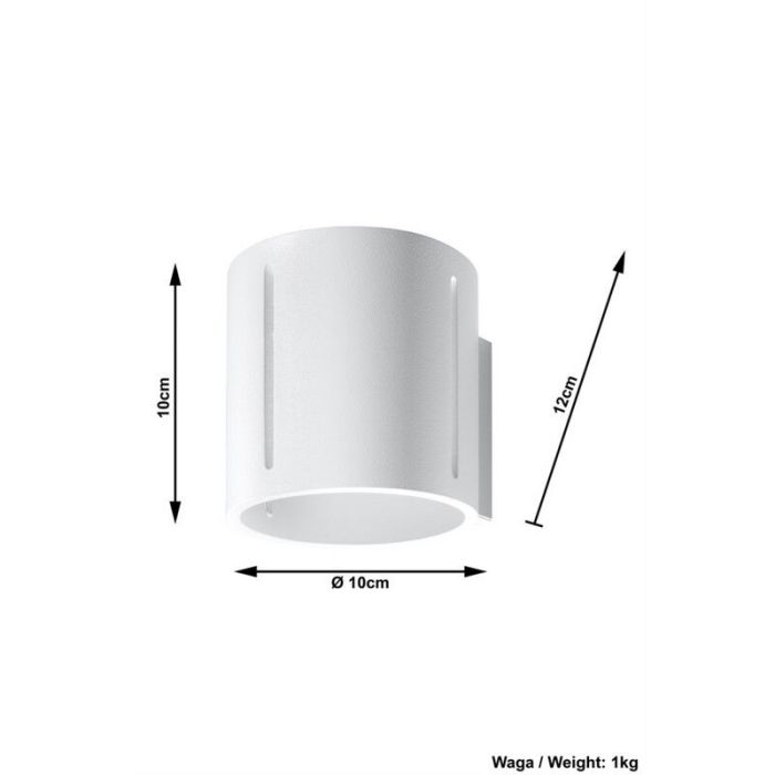Aluminium up down wall light white, Jamey