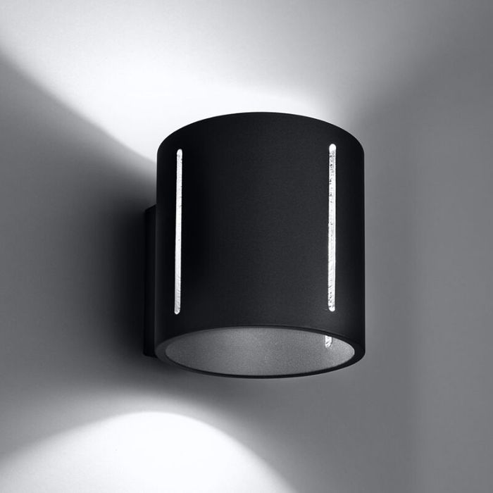 Aluminium up down wall light black, Jamey