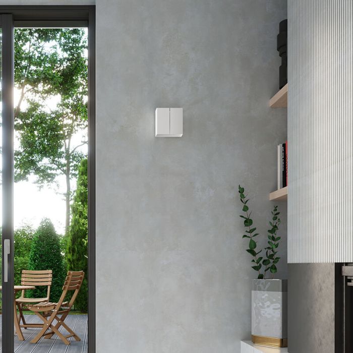 Aluminium up down wall light white, Kenrick
