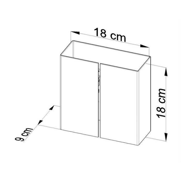 Aluminium up down wall light white, Kenrick