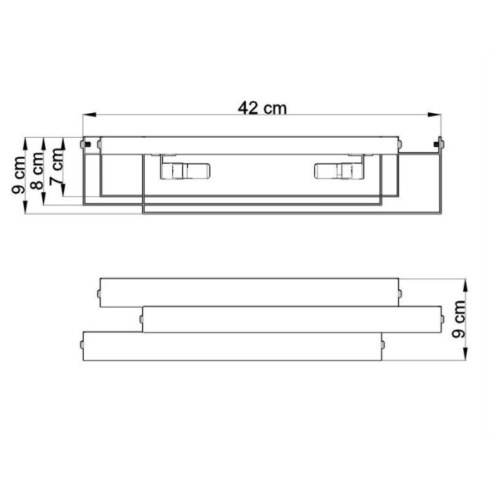Aluminium up down wall light white, Keshia