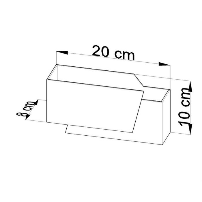 Aluminium up down wall light white, Khaled