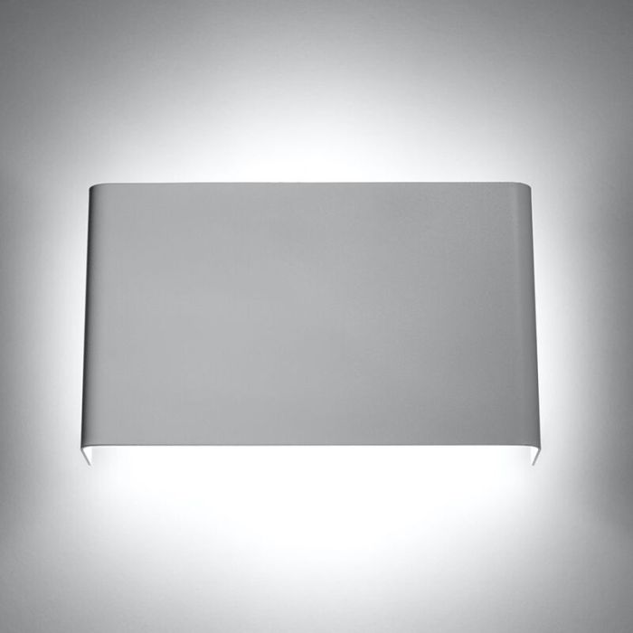 Aluminium up down wall light white, Laetitia