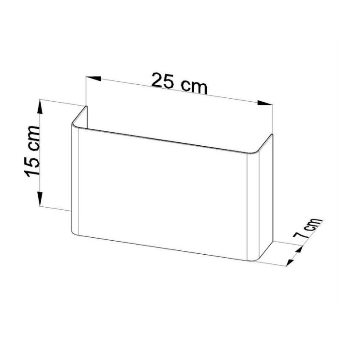 Aluminium up down wall light white, Laetitia