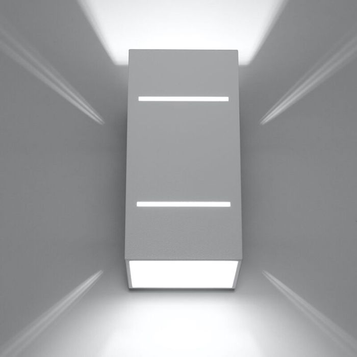Aluminium up down wall light white, Janien
