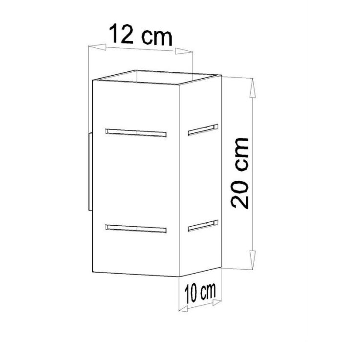 Aluminium up down wall light white, Janien