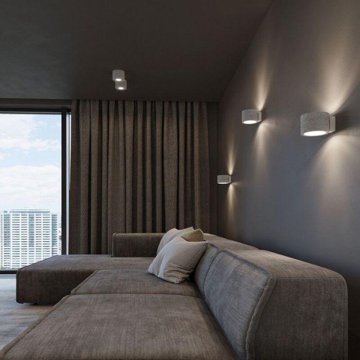 Concrete up down wall light grey, Amely