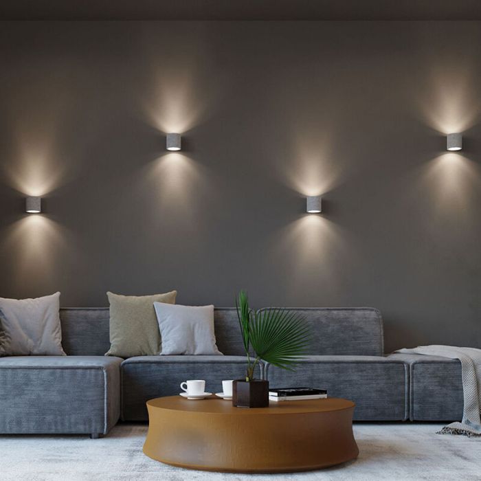 Concrete up down wall light grey, Amely
