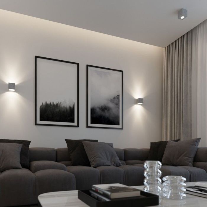Concrete up down wall light grey, Andro
