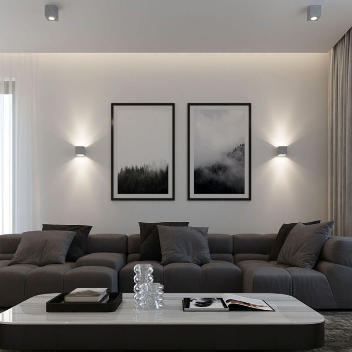 Concrete up down wall light grey, Andro