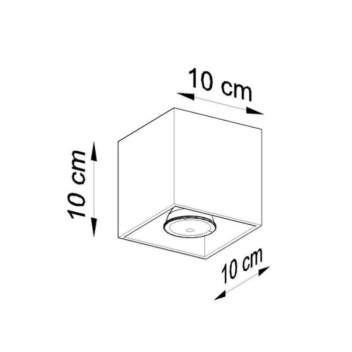 Concrete surface mounted downlight grey, Andro