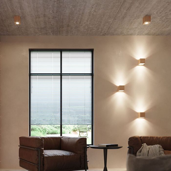 Wood up down wall light brown, Andro
