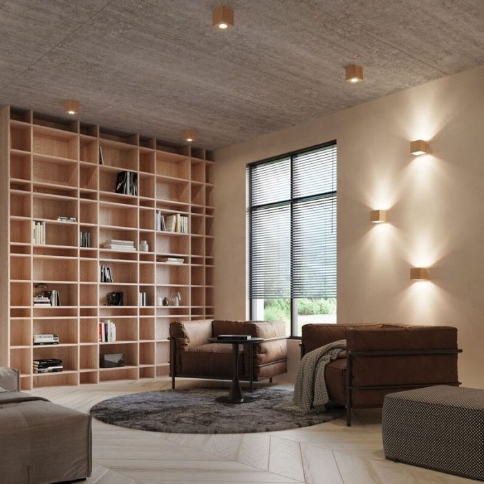 Wood up down wall light brown, Andro