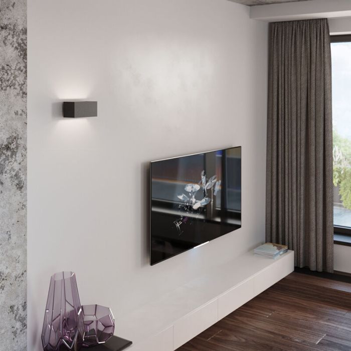 Aluminium up down wall light grey, Andro