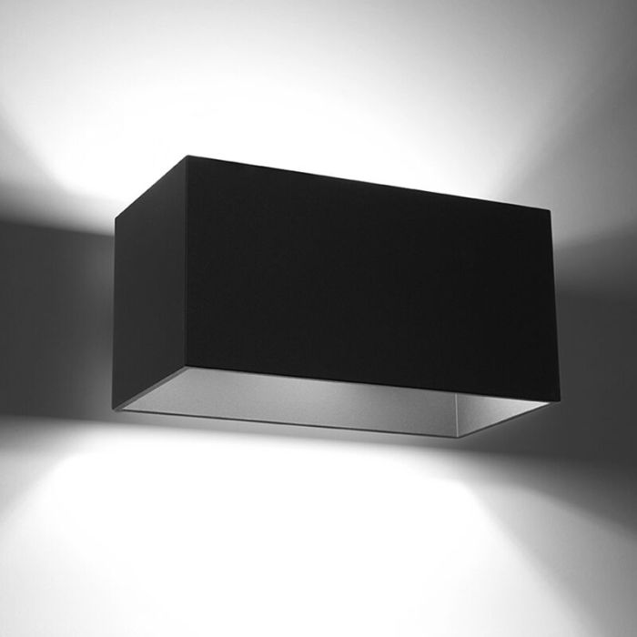 Aluminium up down wall light black, Andro