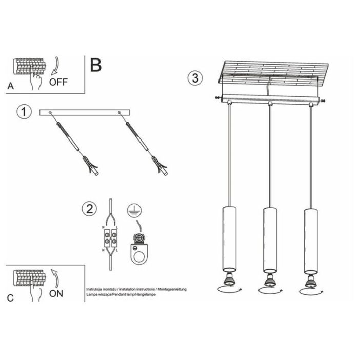 Aluminium pendant light brown, Francesca