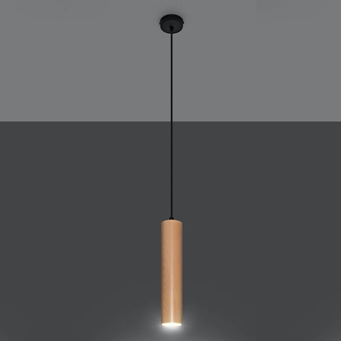 Wood pendant light brown, Francina