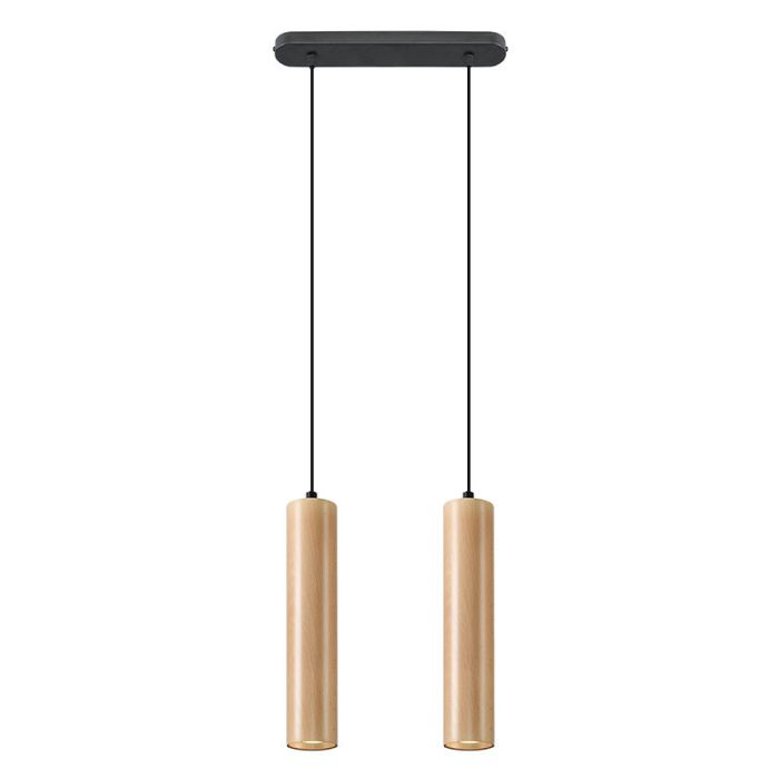 Wood pendant light brown, Francina