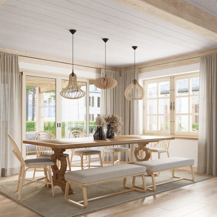Wood pendant light brown, Gudo
