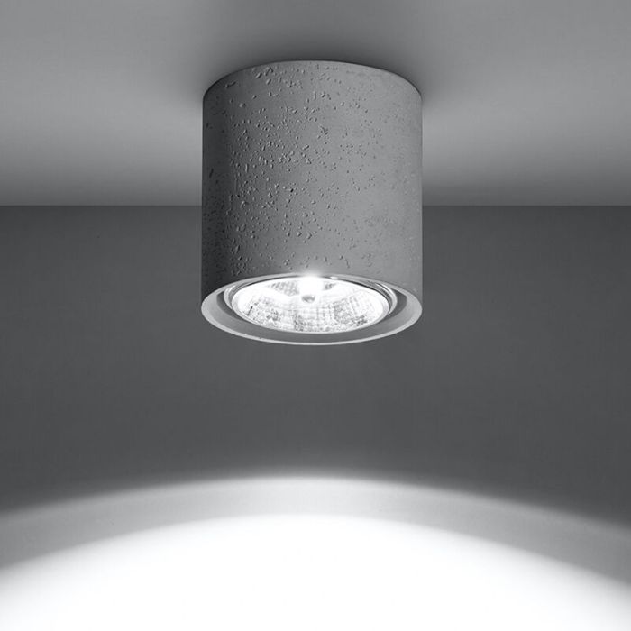 Concrete surface mounted downlight grey, Ewald