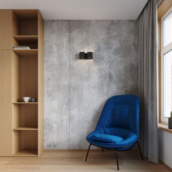 Aluminium up down wall light black, Andro
