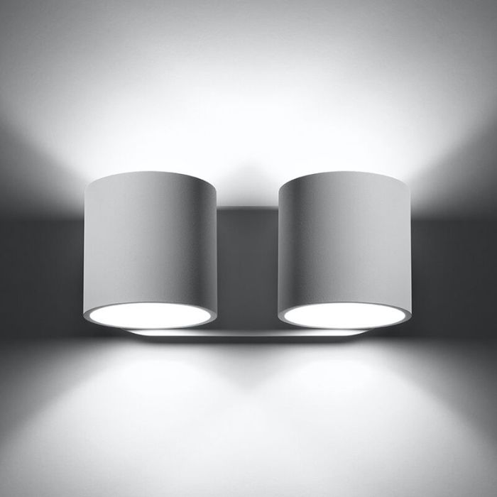Aluminium up down wall light white, Amely