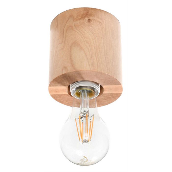 Wood surface mounted downlight brown, Anela