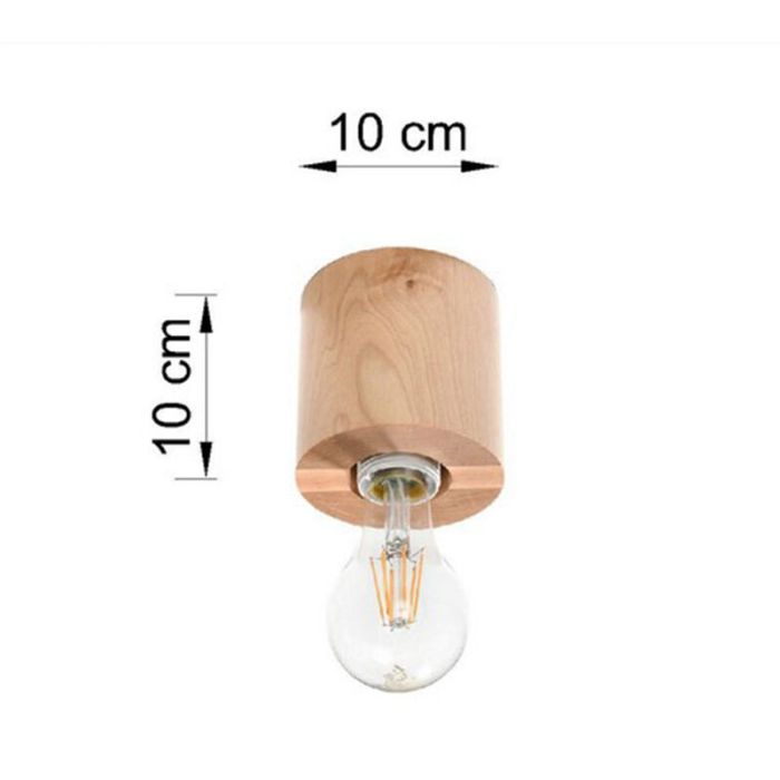 Wood surface mounted downlight brown, Anela