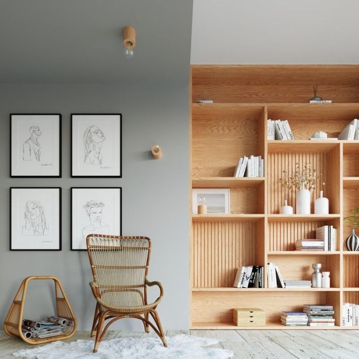 Wood wall spotlight brown, Anela