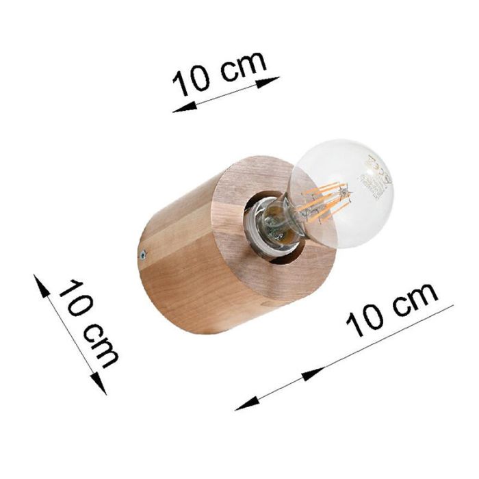 Wood wall spotlight brown, Anela