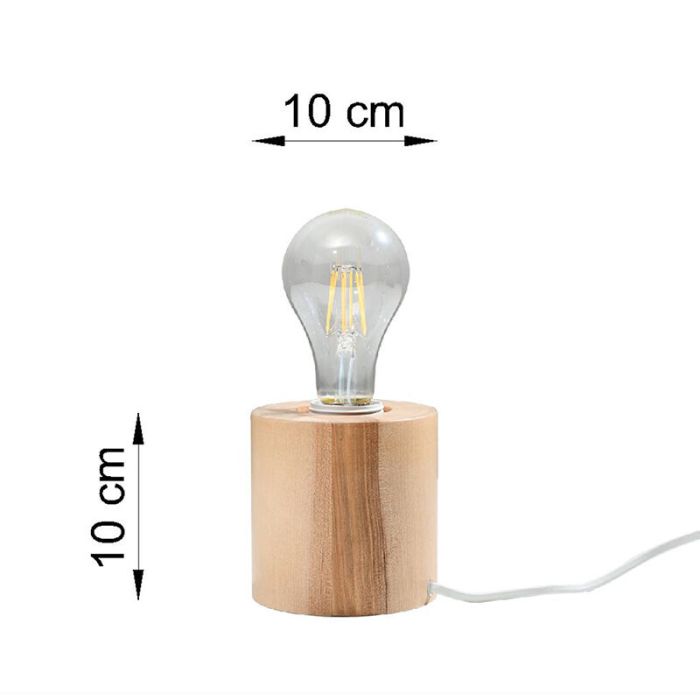 Wood table lamp brown, Anela