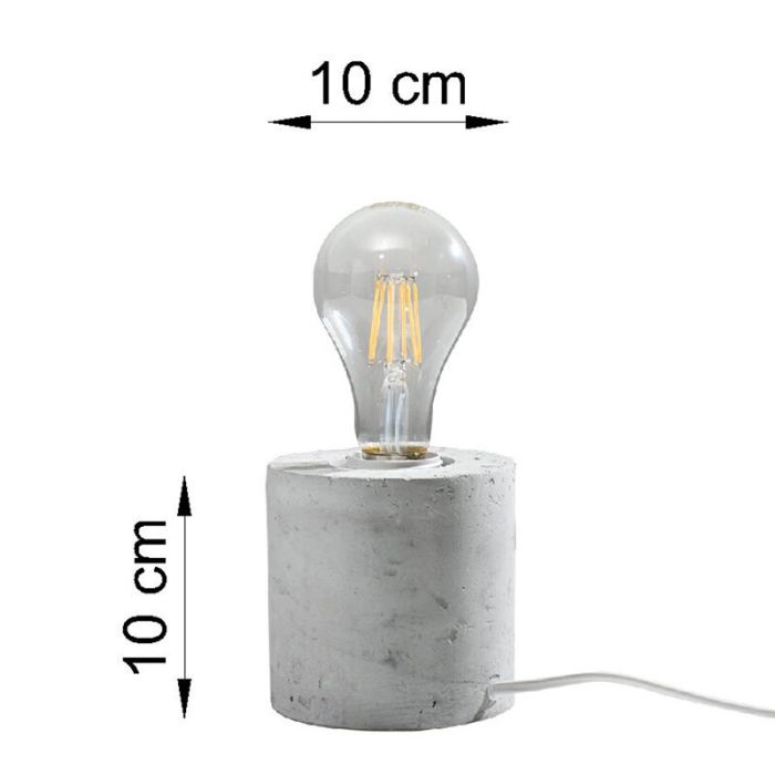 Concrete table lamp grey, Anela
