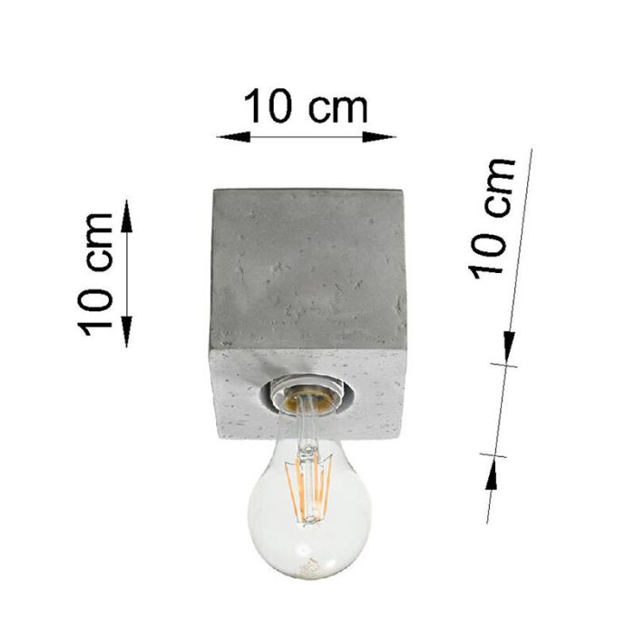 Concrete surface mounted downlight grey, Anniko