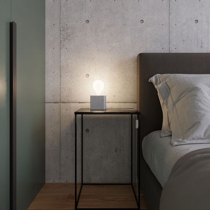 Concrete table lamp grey, Anniko