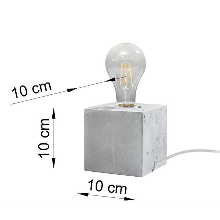 Concrete table lamp grey, Anniko
