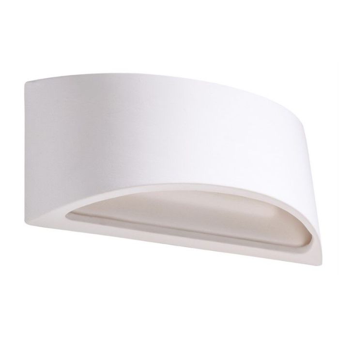 Glass up down wall light white, Leticia