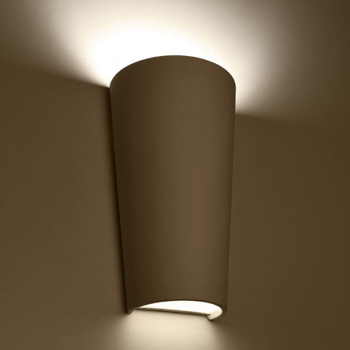 Ceramic up down wall light white, Maayke