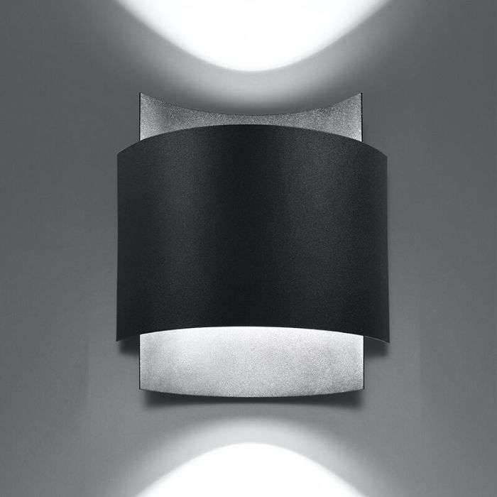 Aluminium up down wall light black, Julissa