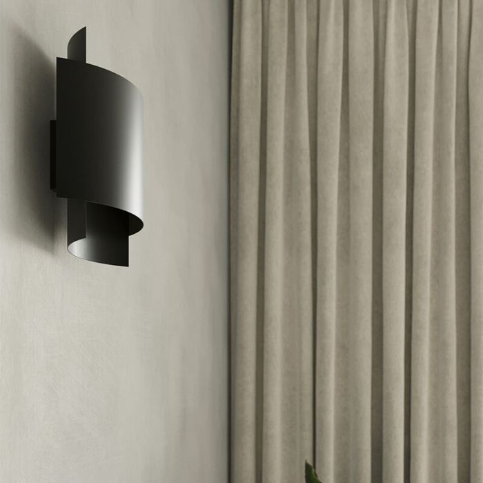 Aluminium up down wall light black, Julissa
